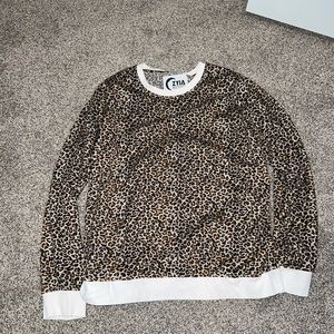 Zyia Leopard Crewneck Sweater